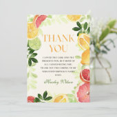 柑橘類フルーツ1歳の誕生日 サンキューカード (スタンド正面)