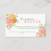 柑橘類フルーツ&フラワーおむつラッフル エンクロージャーカード (正面)