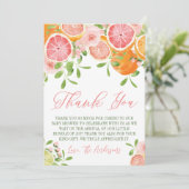 柑橘類フルーツ&フラワーベビーシャワー サンキューカード (スタンド正面)