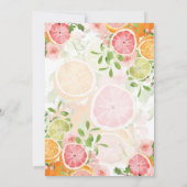 柑橘類フルーツ&フラワーベビーシャワー サンキューカード (裏面)