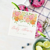 柑橘類フルーツ&フラワーベビーシャワー スタンダードカクテルナプキン