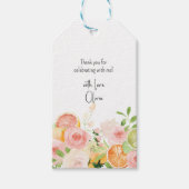 柑橘類フローラブライダルシャワーシャワーウィーズ ギフトタグ (正面)