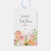 柑橘類フローラブライダルシャワーシャワーウィーズ ギフトタグ (裏面)