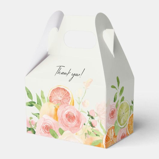 柑橘類フローラブライダルシャワーシャワーフェイスボックス フェイバーボックス (裏面サイド)