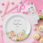 柑橘類フローラブライダルシャワーシャワー ペーパープレート (パーティー)