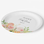 柑橘類フローラブライダルシャワーシャワー ペーパープレート (アングル)