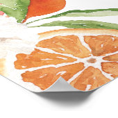 柑橘類フローラブライダルシャワーダウンロード可能ウェルカム ポスター (角)