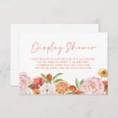 柑橘類フローラブライダルシャワーディスプレイシャワー エンクロージャーカード (正面/裏面)
