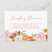 柑橘類フローラブライダルシャワーディスプレイシャワー エンクロージャーカード (正面)