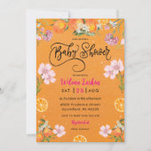 柑橘類フローラブライダルシャワー招待 招待状 (正面)