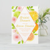 柑橘類フローラブライダルシャワー招待 招待状 (スタンド正面)