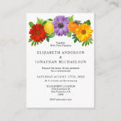 柑橘類フローラ庭園の結婚式カクテルパーティー エンクロージャーカード (正面)