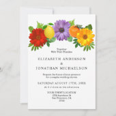 柑橘類フローラ庭園の結婚式カップルシャワー 招待状 (正面)