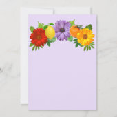 柑橘類フローラ庭園の結婚式カップルシャワー 招待状 (裏面)