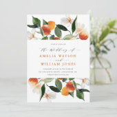 柑橘類フローラ結婚式招待状 招待状 (スタンド正面)