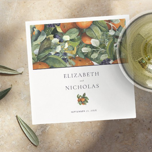 柑橘類フローラ |ボタニカル結婚ズ スタンダードカクテルナプキン