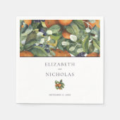 柑橘類フローラ |ボタニカル結婚ズ スタンダードカクテルナプキン (正面)