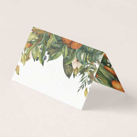 柑橘類フローラ |ボタニカル結婚座席表 名刺 (裏面)