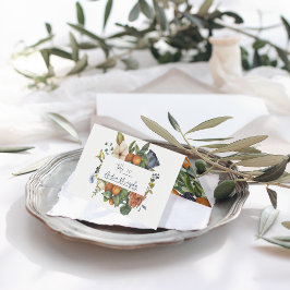 柑橘類フローラ |ボタニカル結婚座席表 名刺