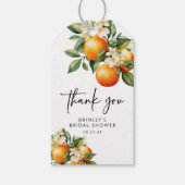 柑橘類ブライダルシャワーメッセージカードサンキューオレンジ ギフトタグ (正面)