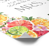 柑橘類ブライダルシャワーー数キス ポスター (角)