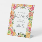 柑橘類ブライダルシャワーー数キス 台座サイン (正面)