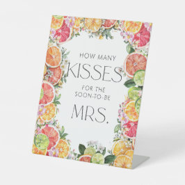 柑橘類ブライダルシャワーー数キス 台座サイン