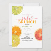 柑橘類ブライダルブランチレモンオレンジブライダルシャワー 招待状 (正面)