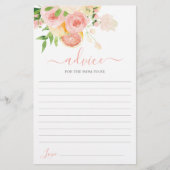 柑橘類ベビーシャワーアドバイスはママのためにカードになる (正面)