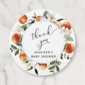 柑橘類ベビーシャワーメッセージカード フェイバータグ (正面)