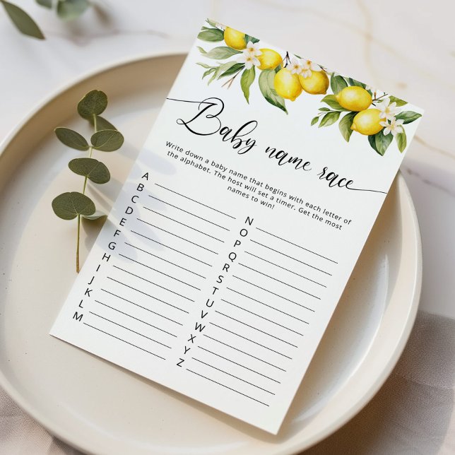 柑橘類ベビー名レースベビーシャワーゲーム (クリエイターアップロード済み)