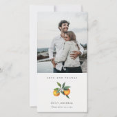 柑橘類ミニマルオレンジボホ植物体結婚撮影 サンキューカード (正面)