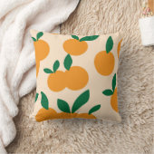 柑橘類モダンスタイリッシュ果実用オレンジの柄 クッション (ブランケット)