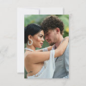 柑橘類ライムの花の写真の結婚式の日付を保存 セーブザデート (裏面)