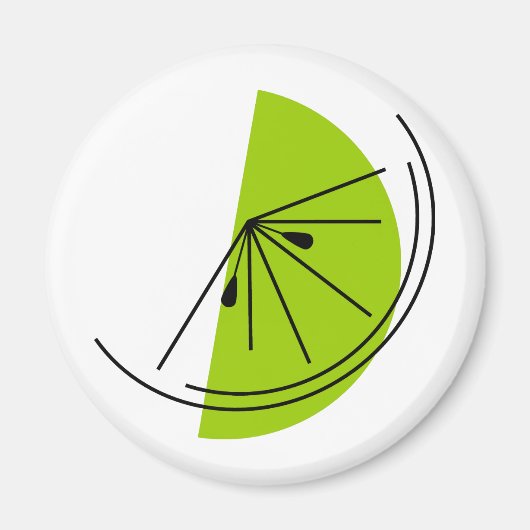 柑橘類ライム磁石ラウンド マグネット (正面)