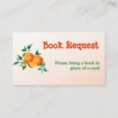 柑橘類リトルかわいこちゃんオレンジ赤ちゃんシャワーブックゲーム 名刺 (正面)