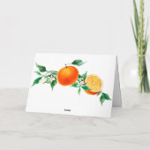 柑橘類リトルかわいこちゃんオンザウェイオレンジベビーシャワー サンキューカード (裏面)