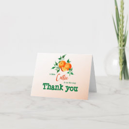 柑橘類リトルかわいこちゃんオンザウェイオレンジベビーシャワー サンキューカード