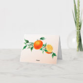 柑橘類リトルかわいこちゃんオンザウェイオレンジベビーシャワー サンキューカード (裏面)