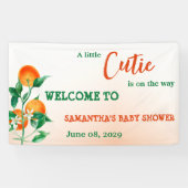 柑橘類リトルかわいこちゃんオンザウェイオレンジベビーシャワー 横断幕 (横)