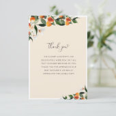 柑橘類リトルかわいこちゃんベビーシャワーサンキューカード サンキューカード (スタンド正面)