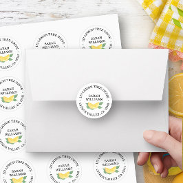 柑橘類レモンの名前と住所 ラウンドシール