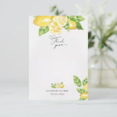 柑橘類レモンの木の果実ベビースシャワーサンキューカード サンキューカード (スタンド正面)