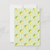 柑橘類レモンの木の果実ベビースシャワーサンキューカード サンキューカード (裏面)