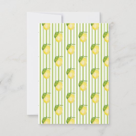 柑橘類レモンの木の果実ベビースシャワーサンキューカード サンキューカード (裏面)