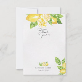 柑橘類レモンの木の果実ベビースシャワーサンキューカード サンキューカード