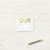 柑橘類レモンの木モノグラムのポストイットノート ポストイット (デスク上)