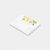 柑橘類レモンの木モノグラムのポストイットノート ポストイット (アングル)