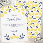 柑橘類レモンウォーターカラー サンキューカード
