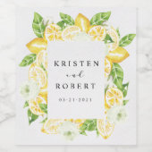 柑橘類レモンツリーフルーツ結婚フローラワインラベル ワインラベル (シングルラベル)